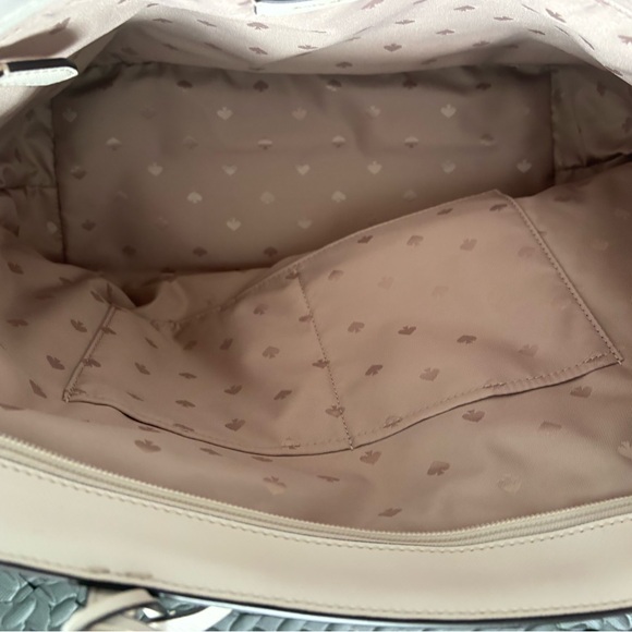 Kate Spade Light Beige Tote with Flower Charm - Picture 3 of 7